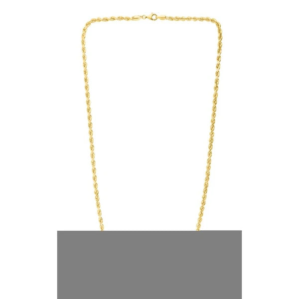 10K Gold 4.0mm Solid Diamond Cut Royal Rope Chain