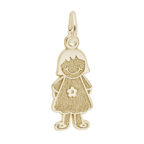 GIRL W/DRESS & FLOWER