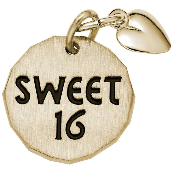 SWEET 16 TAG W/HEART