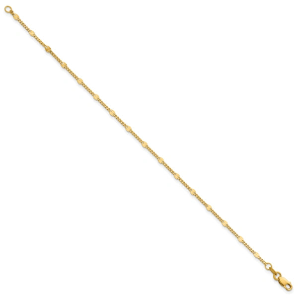 Herco Gold Diamond-Cut Fancy Link Chain