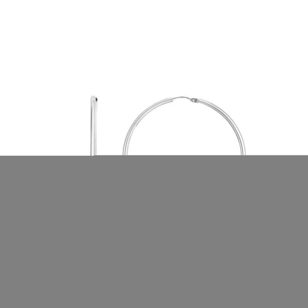 Silver 40mm Endless Hoops