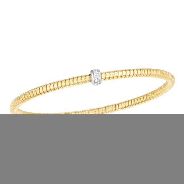14K Stretch Tubogas Diamond Bracelet