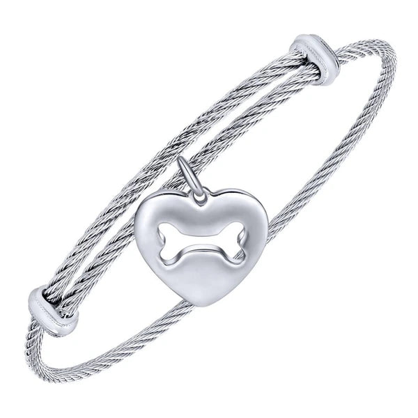 Silver-Stainless Steel Fashion Bangle