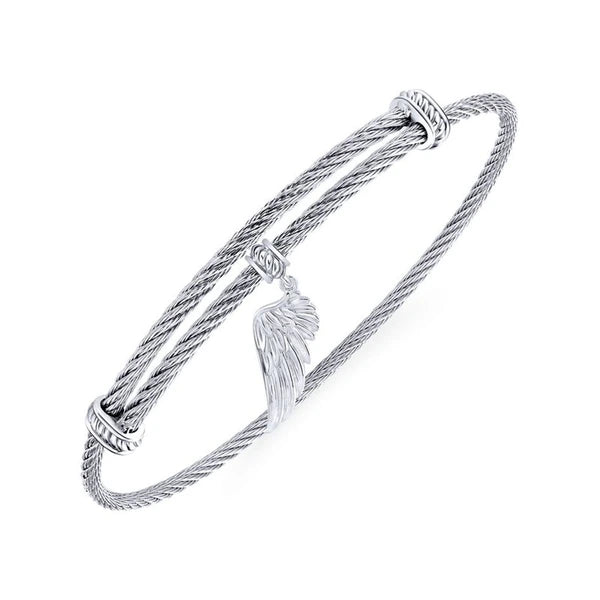 Silver-Stainless Steel Fashion Bangle
