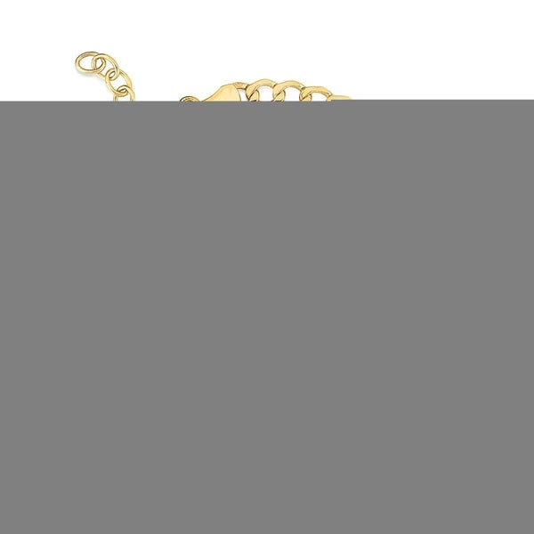 14K Garnet Curb Chain Bracelet