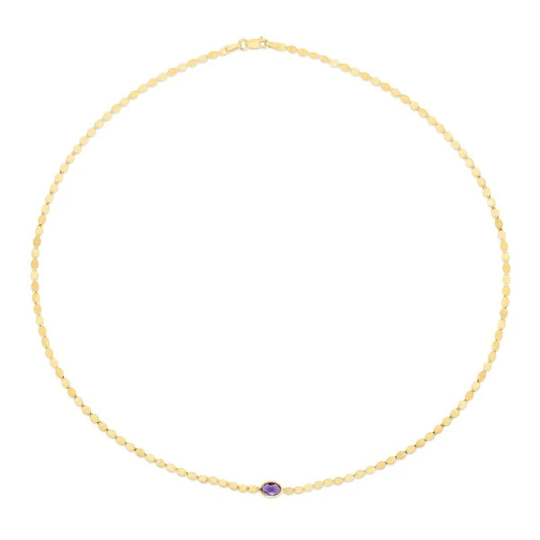 14K Amethyst Mirrored Chain Bracelet