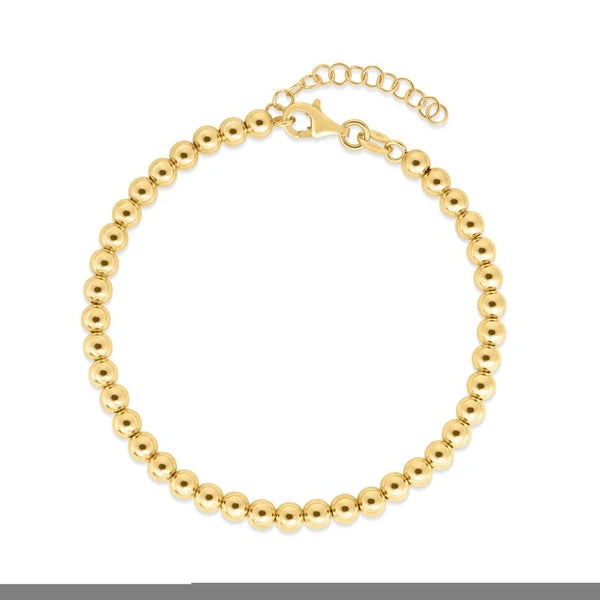 14K Gold 4mm Bead Chain