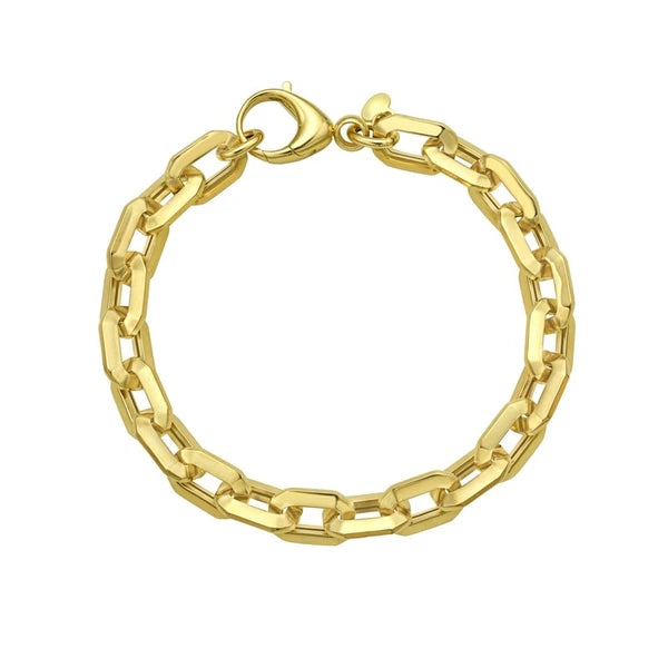 14K Faceted Octagonal Link Chain