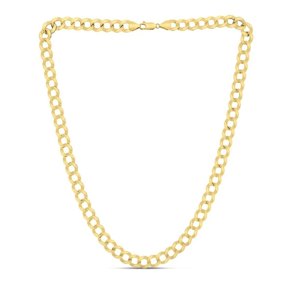 14K Gold 11.23mm Comfort Curb Chain