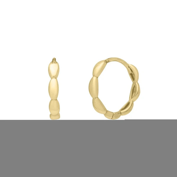 14K Small Rice Hoops