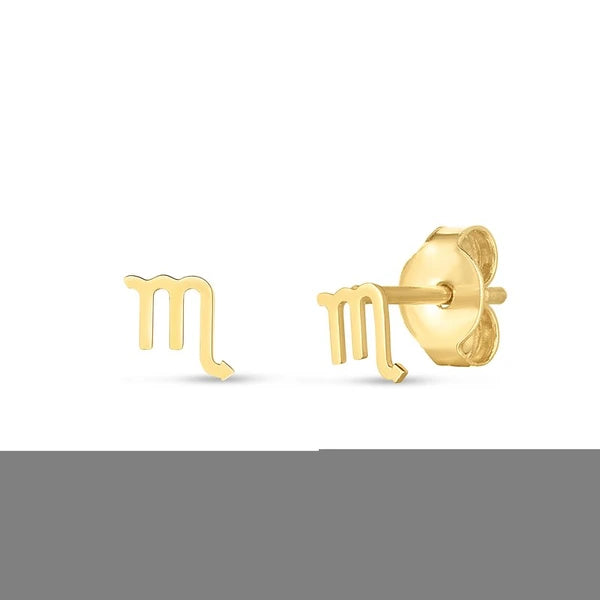 14K Gold Scorpio studs