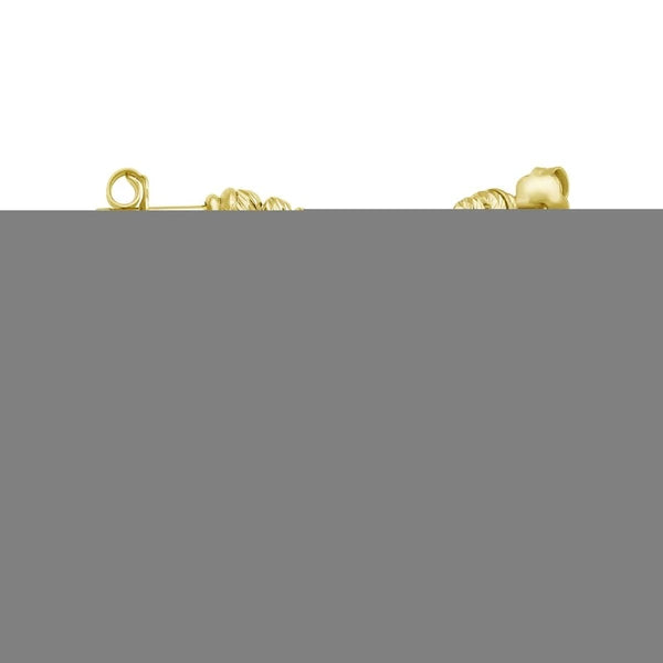 14K Bead Hoops