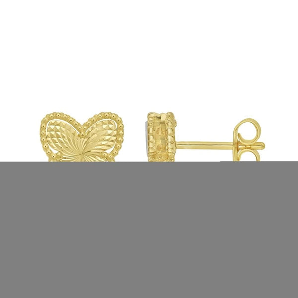 14K Radiating Butterfly Studs