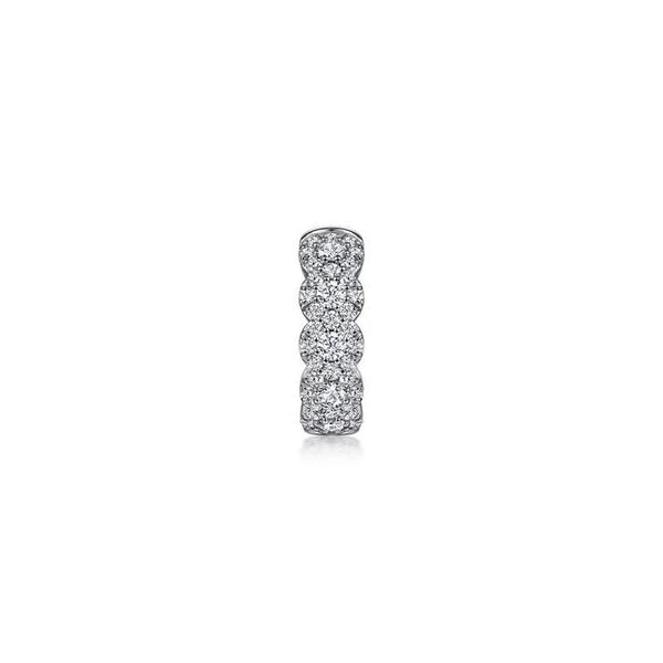 14K White Gold 15MM Diamond Earcuff Earring