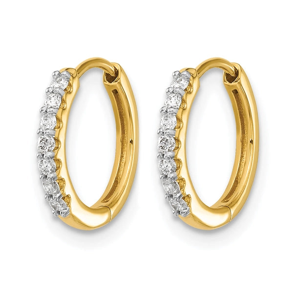 Diamond Hinged Hoop Earrings