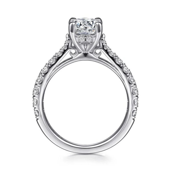 14K White Gold Round Diamond Engagement Ring