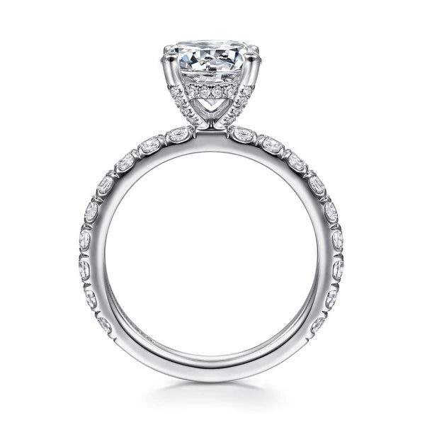 14K White Gold Round Diamond Engagement Ring