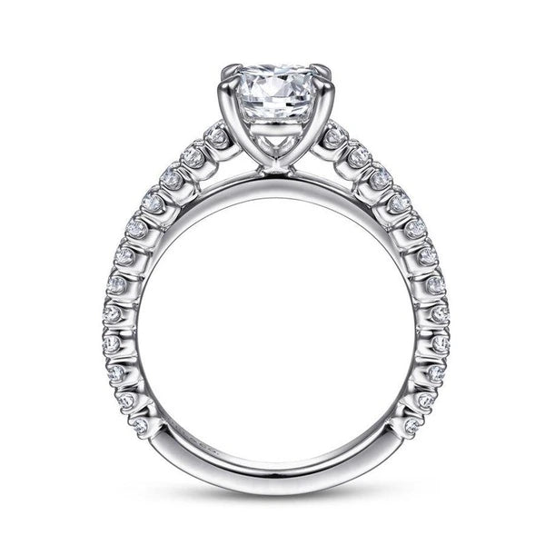 14K White Gold Round Diamond Engagement Ring