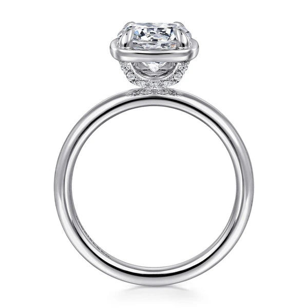 14K White Gold Round Diamond Engagement Ring