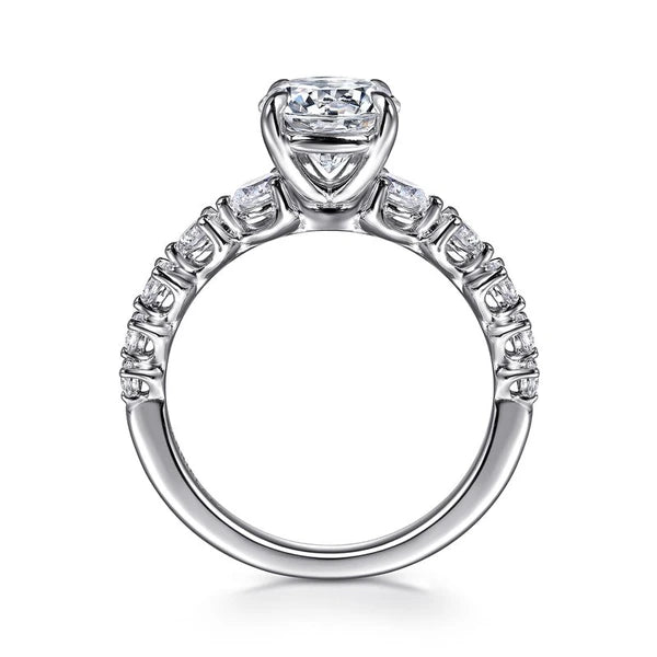 14K White Gold Round Diamond Engagement Ring