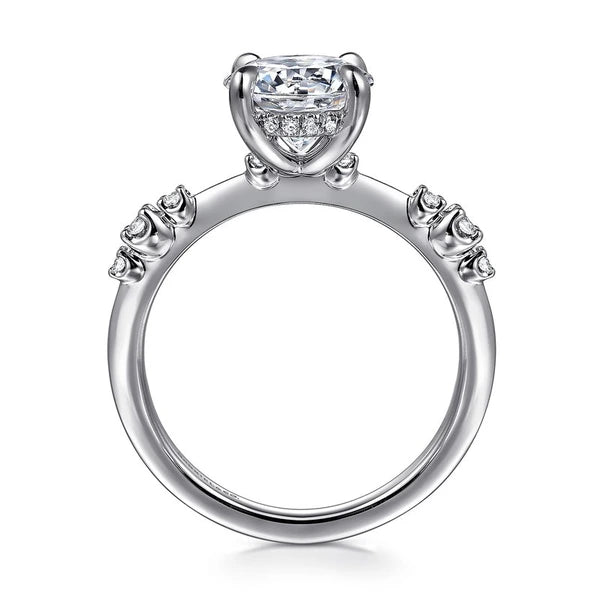 14K White Gold Round Diamond Engagement Ring