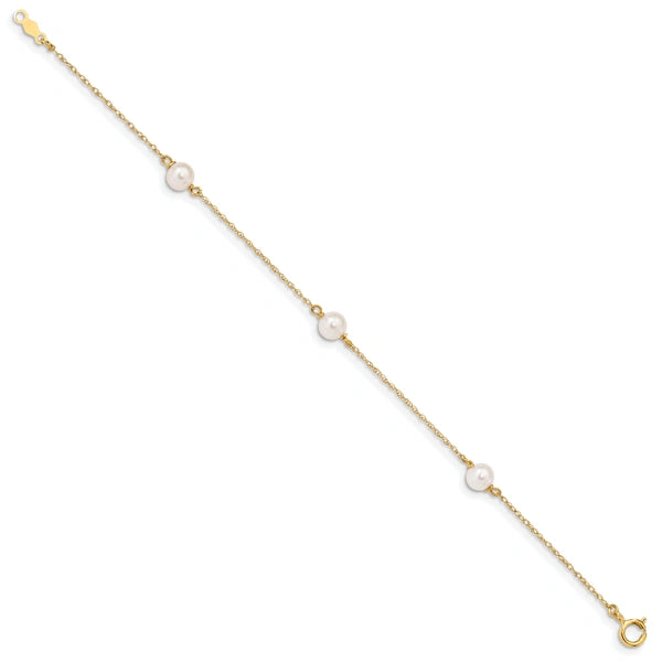 Gold Childrens Pearl Bracelets
