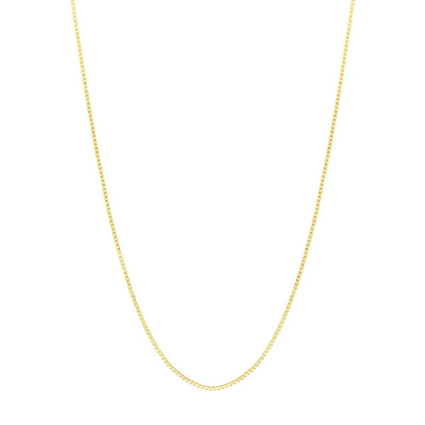 0.8mm Sterling Box Chain w/Slider Bead
