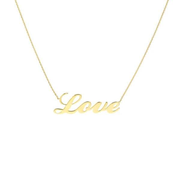 Cursive Love Adjustable Necklace
