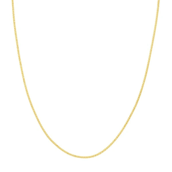Sterling Silver Plated Squared Wheat Chain