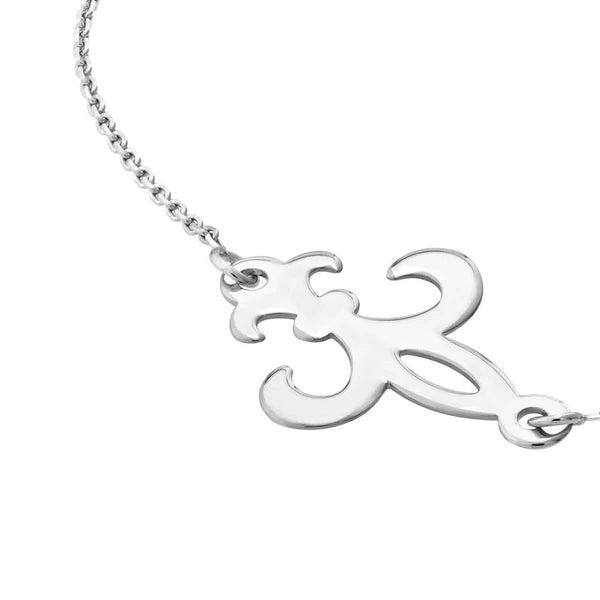 Sterling Silver Fleur-De-Lis Adjustable Bracelet