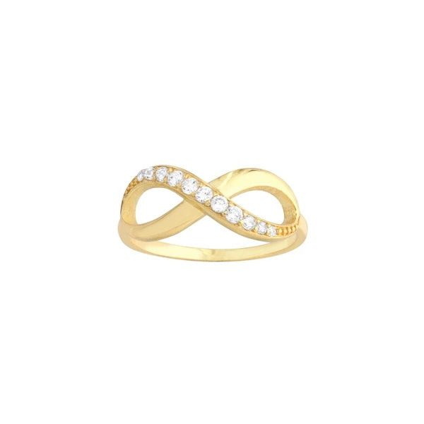 Half-CZ Infinity Ring
