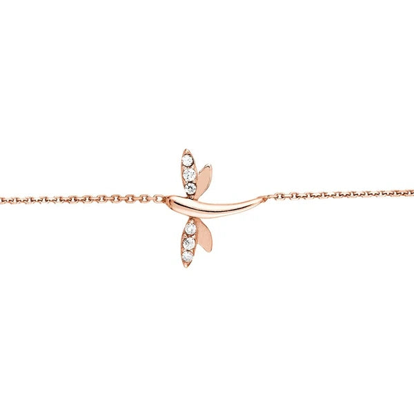 Plated Sterling Silver Mini Dragonfly Bracelet