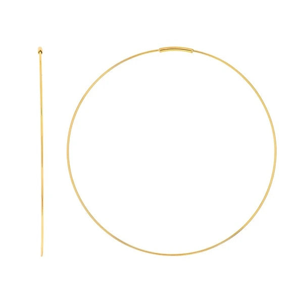 60mm Endless Wire Hoop Earrings