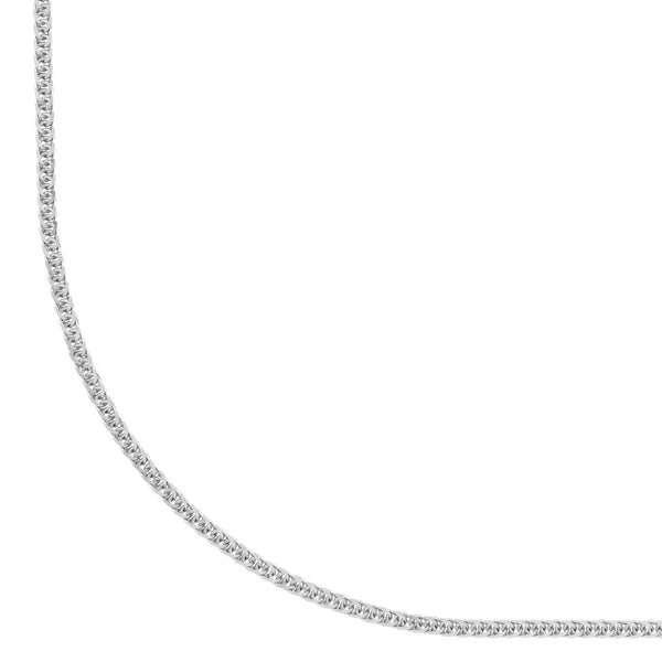 Sterling Silver 2.25mm Adjustable Square Wheat Chain