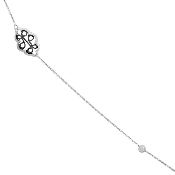 White/Black Filigree Station Long & Love