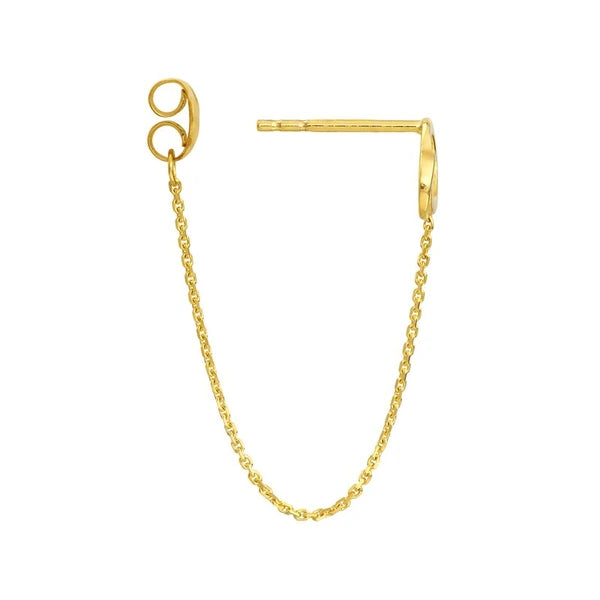 Front to Back Linked Circle Chain Earrings