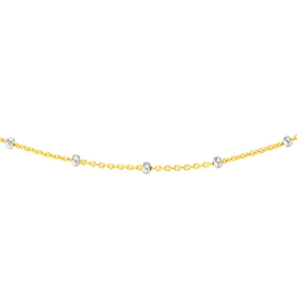 Two-Tone Saturn Chain Adjustable Choker