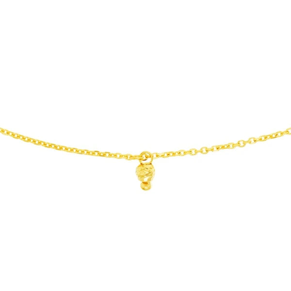 Diamond-Cut Bead Drops Adjustable Choker