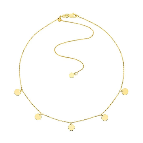 Mini Disc Dangles Adjustable Choker