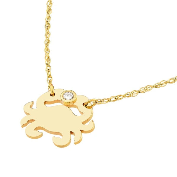 So You Diamond Mini Crab Adjustable Necklace