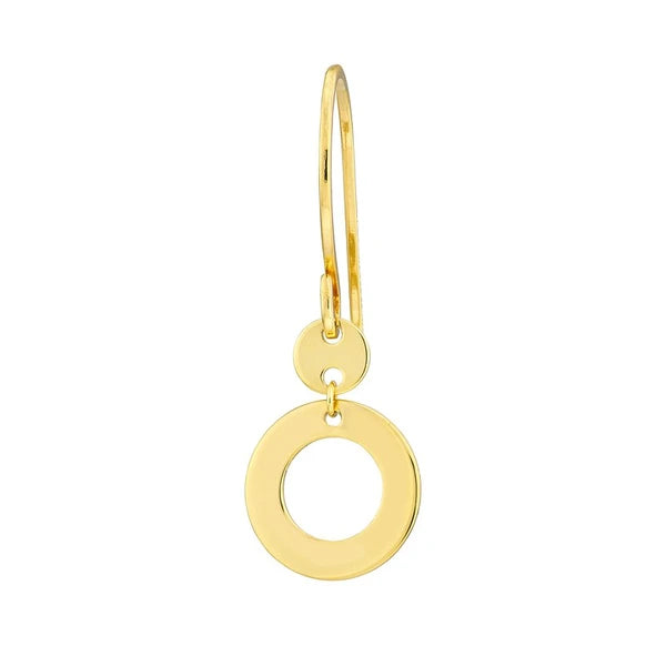 Open Circle Dangle Earrings on Fish Hook