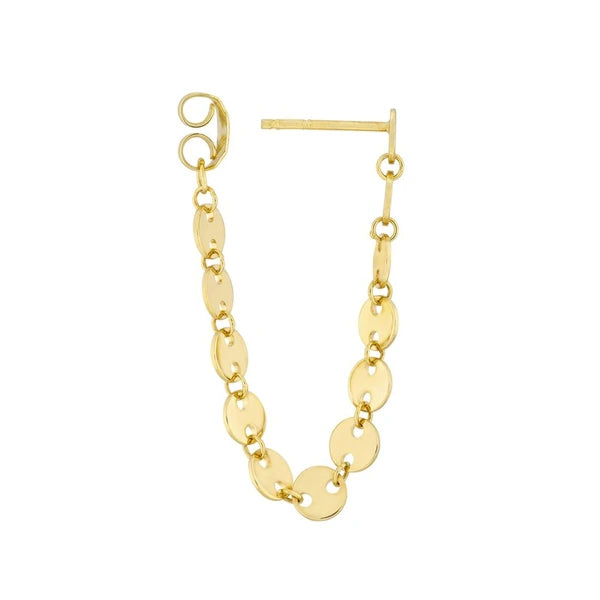 Front to Back Full Mini Disc Drape Earrings