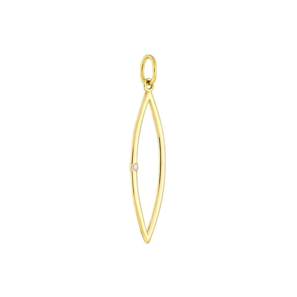 Open Marquise Pendant with 1pt Diamond