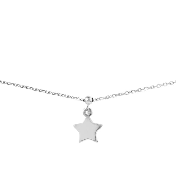 Sterling Silver Star Dangles Adjustable Choker