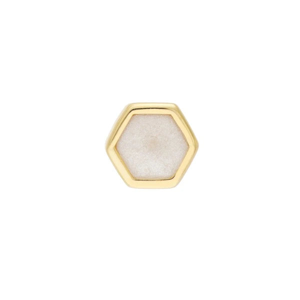 Mother of Pearl EN/Amel Hexagon Stud Earrings