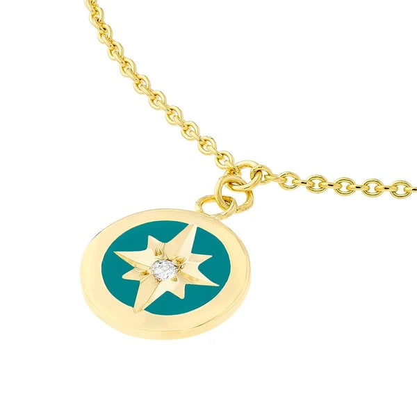 Turquoise EN/Amel Star Medallion Necklace