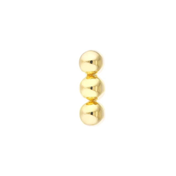 Triple Bead Stud Earrings