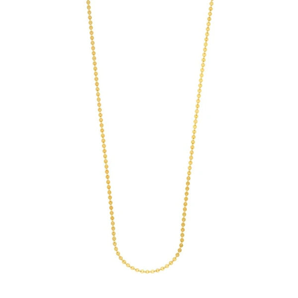 Sterling Silver Long All-Around Disc Necklace