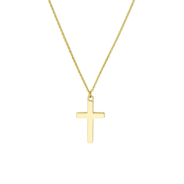 Curved Cross Adjustable Necklace