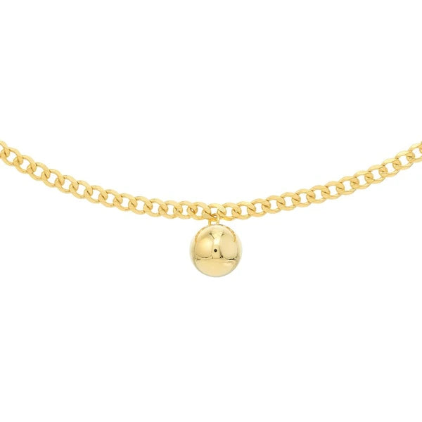 Bead Drop on Open Curb Chain Choker